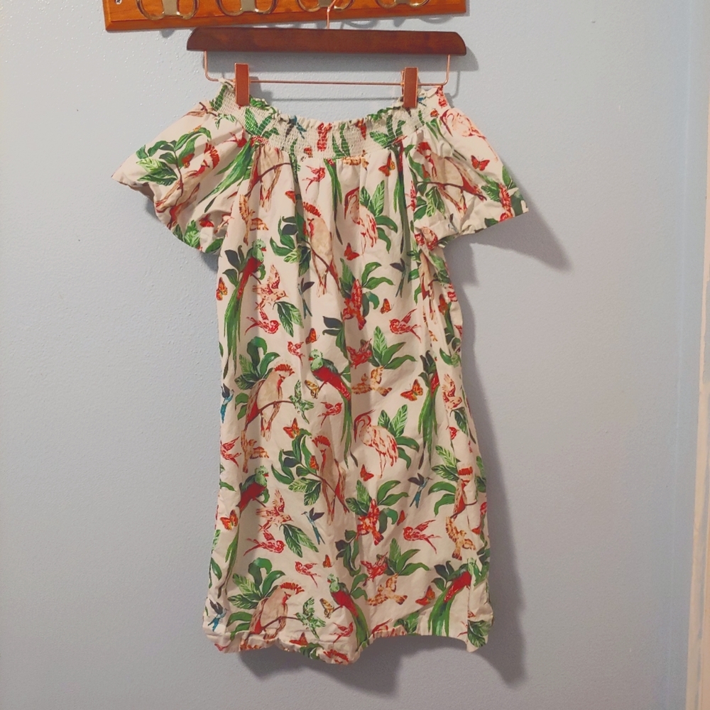 Cottagecore Tropical Vacation Dress- Ann Taylor Factory